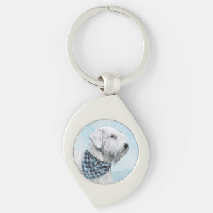 Sealyham Terrier Painting - Cute Original Dog Art Key Ring