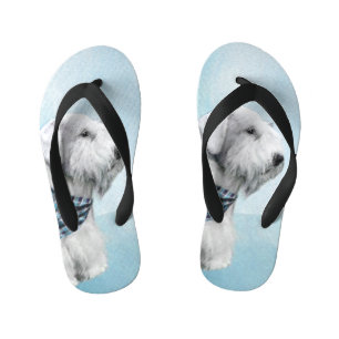 Sealyham Terrier Painting - Cute Original Dog Art Kid's Jandals