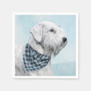 Sealyham Terrier Painting - Cute Original Dog Art Napkin