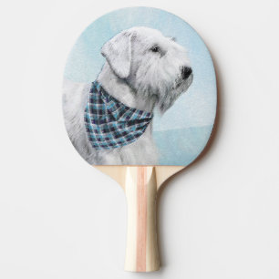 Sealyham Terrier Painting - Cute Original Dog Art Ping Pong Paddle
