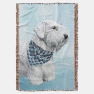 Sealyham Terrier Painting - Cute Original Dog Art Throw Blanket