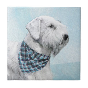 Sealyham Terrier Painting - Cute Original Dog Art Tile