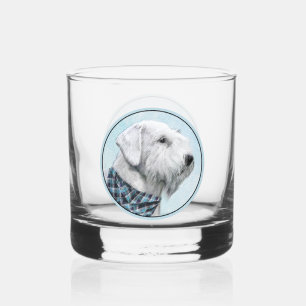 Sealyham Terrier Painting - Cute Original Dog Art Whiskey Glass