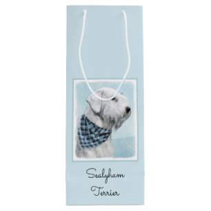 Sealyham Terrier Painting - Cute Original Dog Art Wine Gift Bag