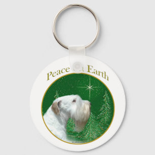 Sealyham Terrier Peace Key Ring