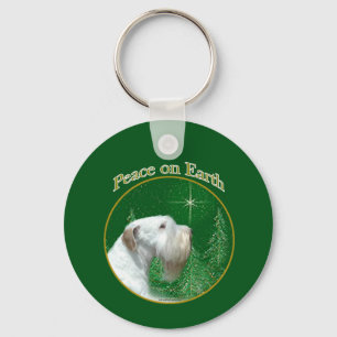Sealyham Terrier Peace on Earth Key Ring
