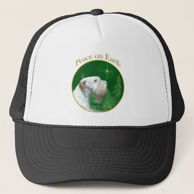 Sealyham Terrier Peace on Earth Trucker Hat (Front)
