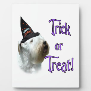 Sealyham Terrier Trick or Treat Plaque
