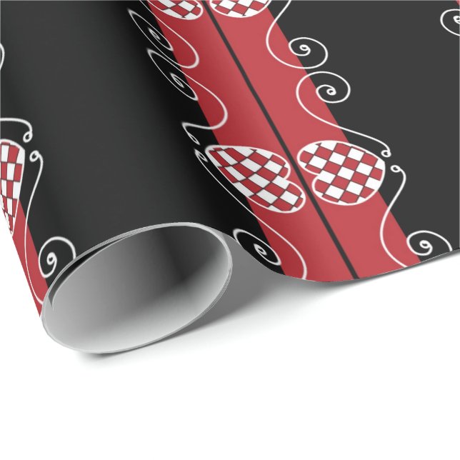 SEAM MATCHES: Valentine Heart check WrappingPaper (Roll Corner)