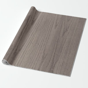 SEAM MATCHES: Woodgrain Grey Wrapping Paper