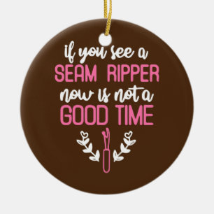 Seam Ripper Funny Quilting Quilting Lover  Ceramic Tree Decoration