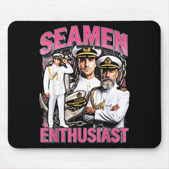 Seaman Cringe Embarring Funny Meme Humour Mouse Pad (Front)
