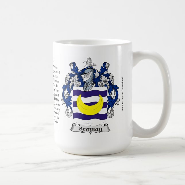 Seaman Family Coat of Arms Coffee Mug (Right)
