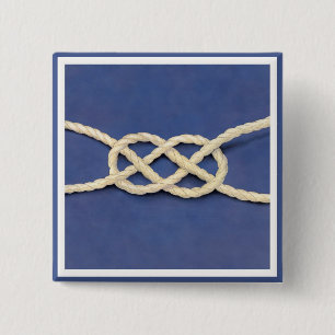 Seamen's Knot - Carrick Bend 15 Cm Square Badge