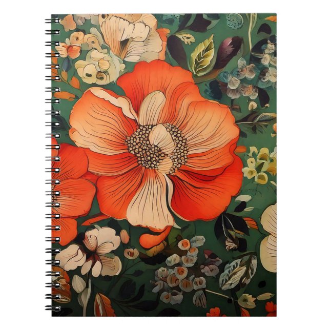 seamles Floral Pattern Notebook (Front)