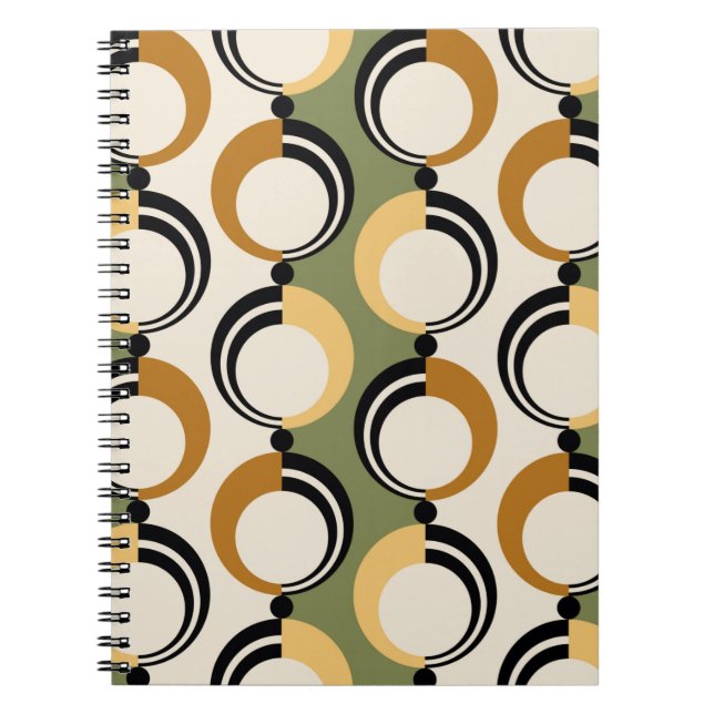 Seamless abstract chain pattern. Vintage design, f Notebook (Front)