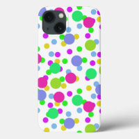 Seamless abstract circles fun confetti dots bright