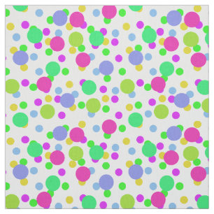 Seamless abstract circles fun confetti dots bright fabric