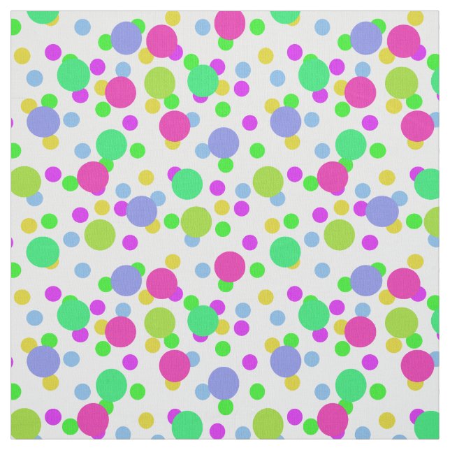 Seamless abstract circles fun confetti dots bright fabric (Swatch)