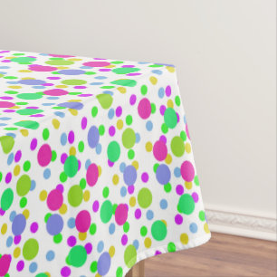 Seamless abstract circles fun confetti dots bright tablecloth