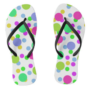 Seamless abstract circles round dots confetti brig jandals