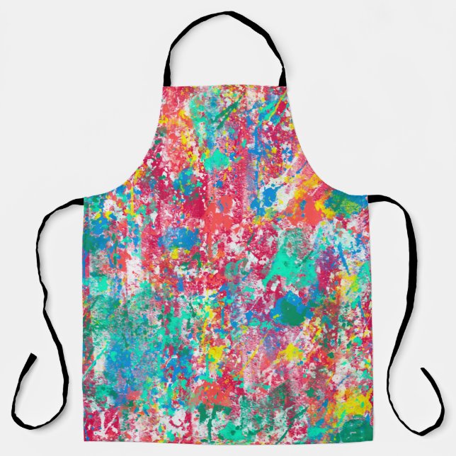 seamless abstract digital illustration fabric desi apron (Front)