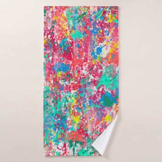 seamless abstract digital illustration fabric desi bath towel (Bath Towel)