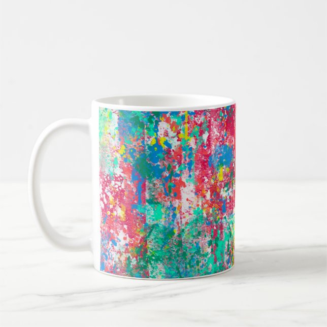seamless abstract digital illustration fabric desi coffee mug (Left)