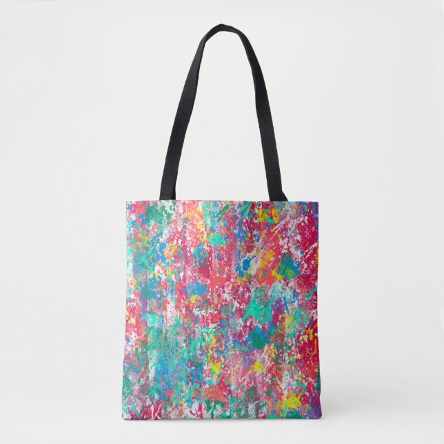 seamless abstract digital illustration fabric desi tote bag (Front)