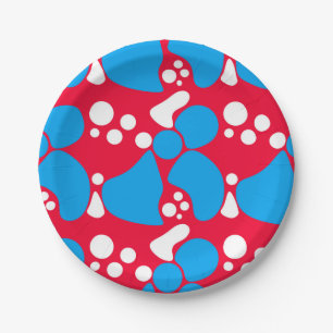Seamless abstract dots spots modern circles splatt paper plate