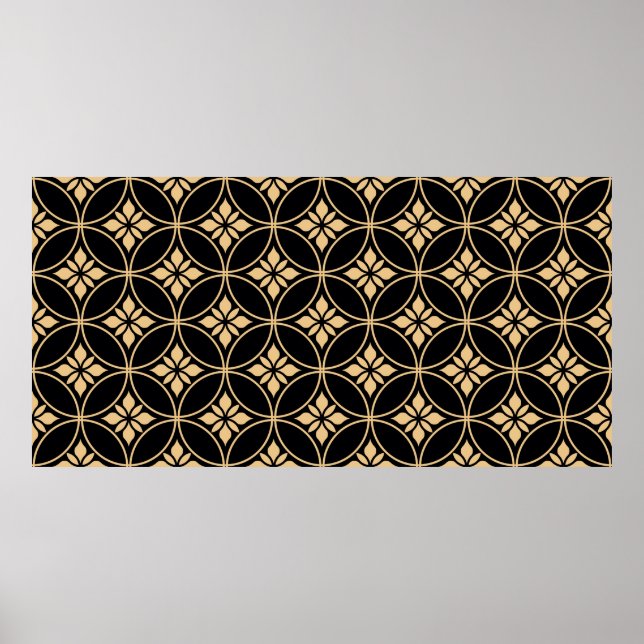 Seamless abstract floral pattern. Vintage backgrou Poster (Front)