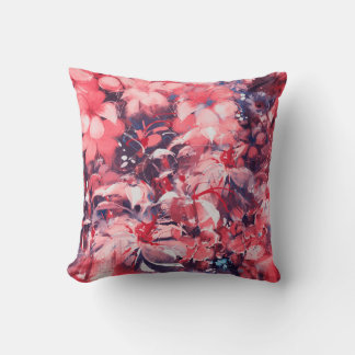 seamless abstract flowers, oil painting style, ill cushion