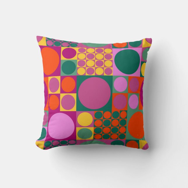 Seamless abstract geometric background pattern,  r cushion (Front)