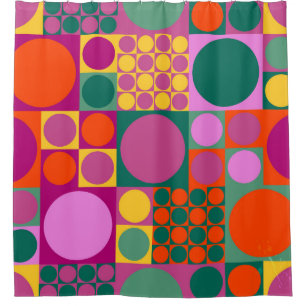 Seamless abstract geometric background pattern, r shower curtain
