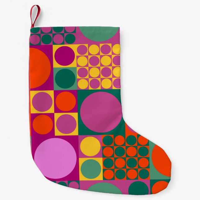 Seamless abstract geometric background pattern,  r small christmas stocking (Front)