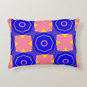 Seamless abstract geometric floral patternabstract decorative cushion