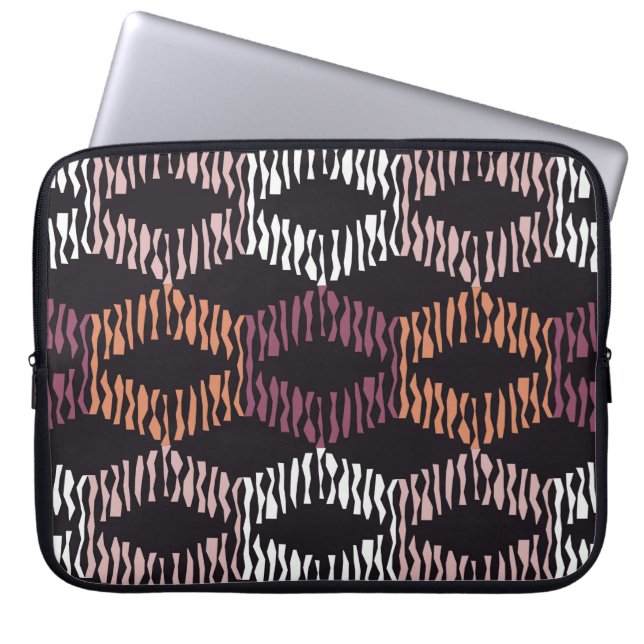 Seamless abstract geometric pattern. Strips. Mosai Laptop Sleeve (Front)