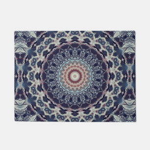 Seamless abstract geometrical round circle mandala doormat