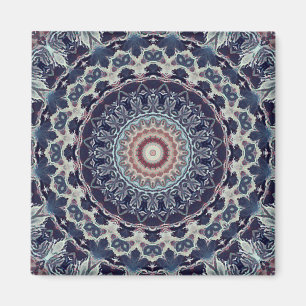Seamless abstract geometrical round circle mandala magnet