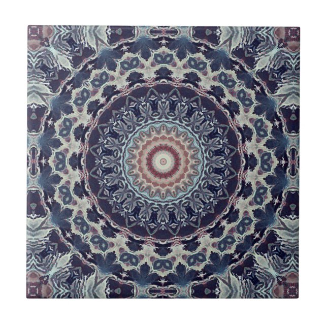 Seamless abstract geometrical round circle mandala tile (Front)