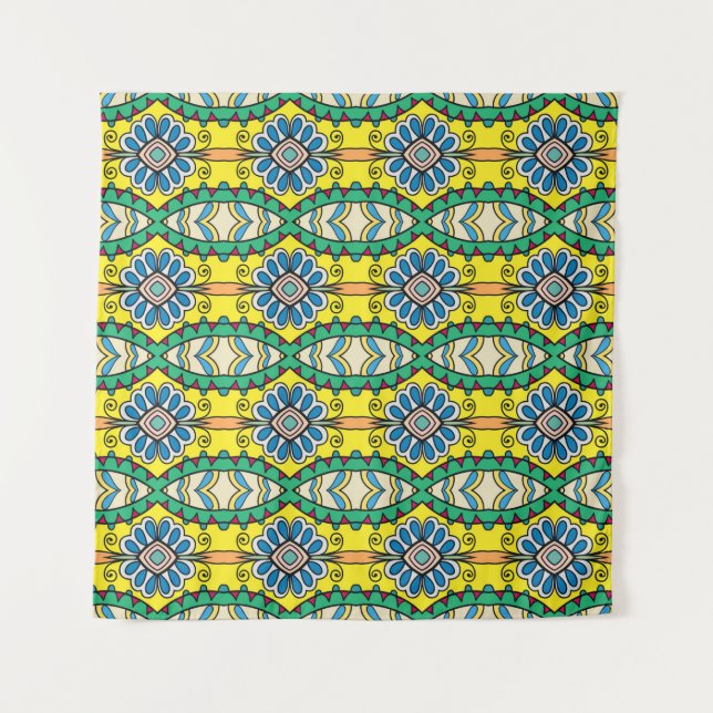 Seamless abstract hand drawn pattern. Decorative s Tapestry (Front)