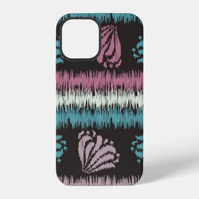 Seamless abstract ikat pattern with the image of f iPhone case (Back)