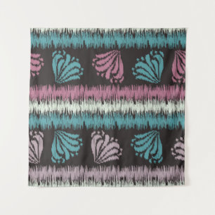 Seamless abstract ikat pattern with the image of f tapestry