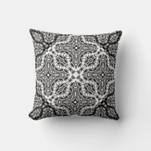 Seamless abstract lace romantic retro vintage whit cushion