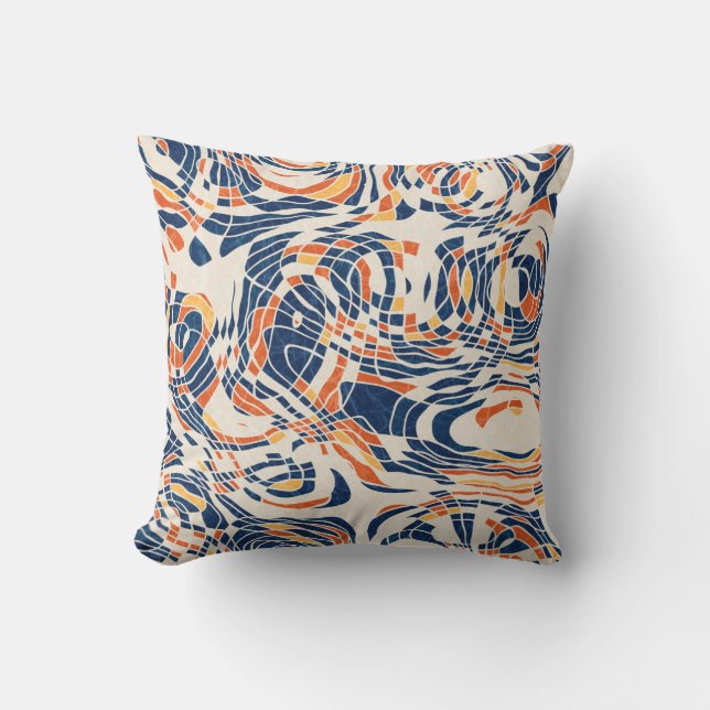Seamless abstract line geo pattern. High quality i Cushion (Front)