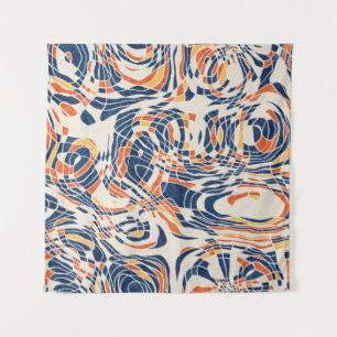 Seamless abstract line geo pattern. High quality i Tapestry