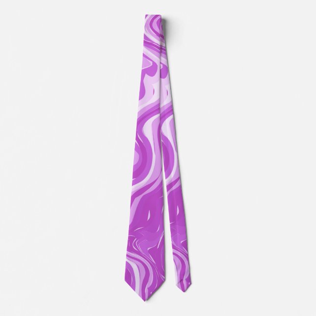 Seamless Abstract Marble Pink Pattern  Tie (Front)