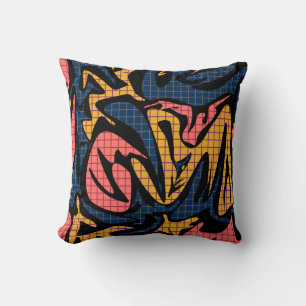 Seamless abstract memphis school modern pattern bl cushion