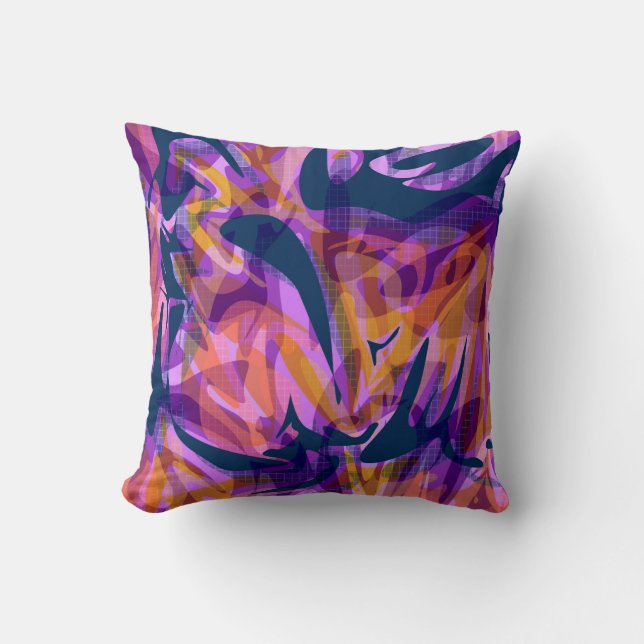 Seamless abstract memphis school modern pattern pi cushion (Front)