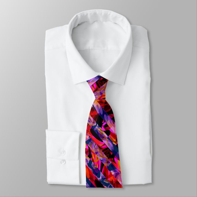 Seamless abstract modern brush stroke multicolor d tie (Tied)